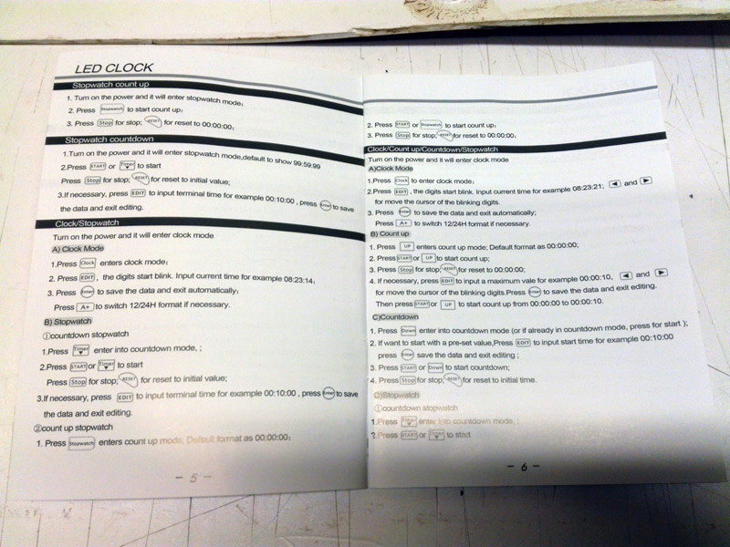 reloj cronometro tiempo descuento deporte+mando metal plastico rojo 10x41x4 2u